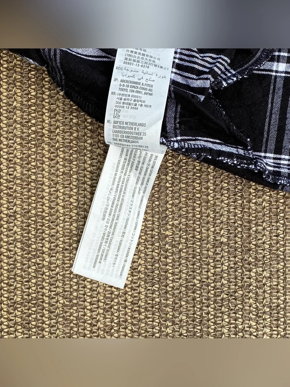 Hollister Black & White Plaid Ultra High-Rise Mini Skirt - Size S